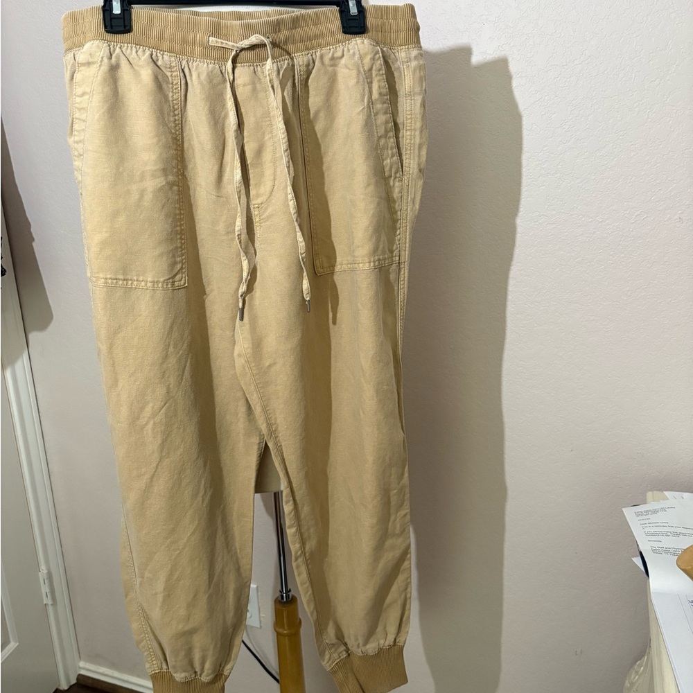 GAP Tan Track Pants Relaxed Fit Joggers. Size L